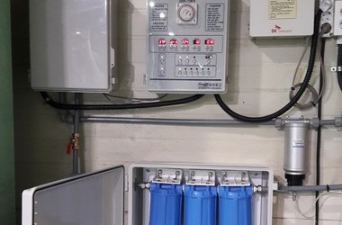 자동제어기,필터,전동밸브 설치